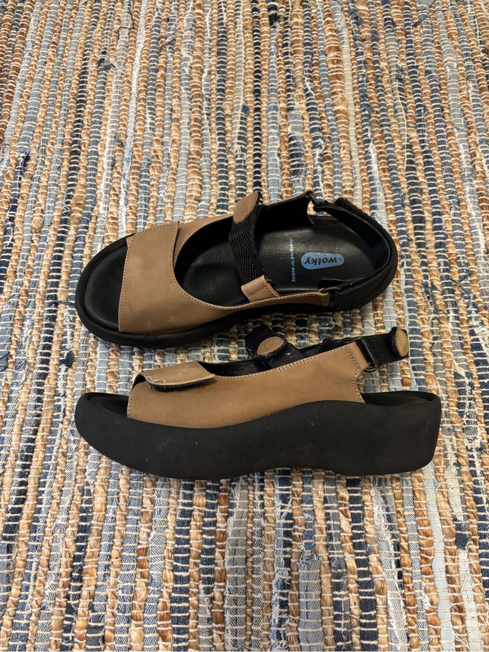 Wolky Jewel Leather Slingback Sandals~Womens 38 US 7.5 Casual Comfort Wedge